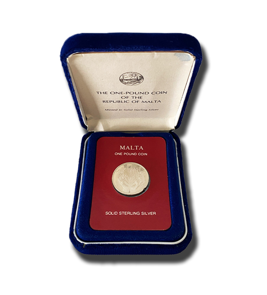 1979 Malta End Of Military Facilities - Lm 1 Silver Coin Proof Silver