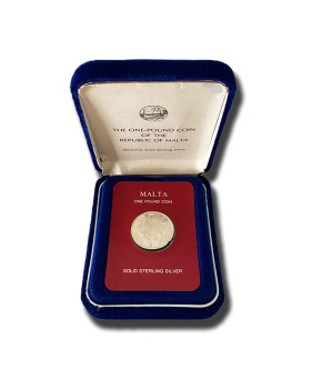 1979 MALTA END OF MILITARY FACILITIES - LM 1 SILVER COIN PROOF SILVER