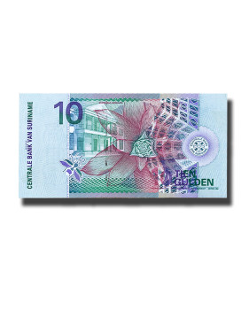 2000 Suriname 10 Gulden Banknote Uncirculated