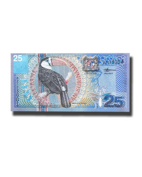 2000 Suriname 25 Gulden Banknote Uncirculated