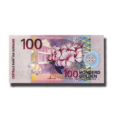 2000 Suriname 100 Gulden Banknote Uncirculated