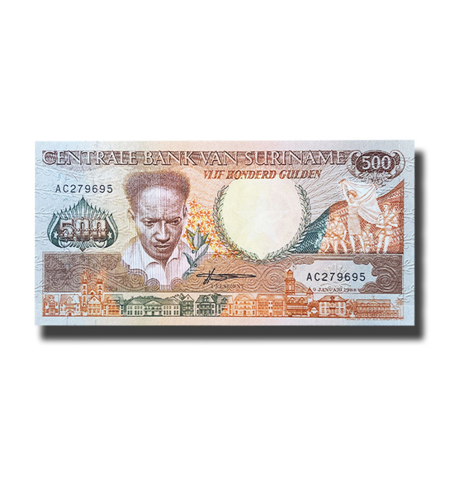 1988 Suriname 500 Gulden Banknote Uncirculated