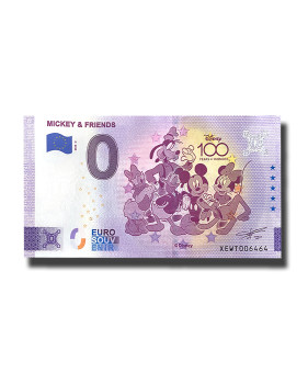 0 Euro Souvenir Banknote Mikey & Friends 100 Years of Wonder Disney Germany XEWT 2023-2