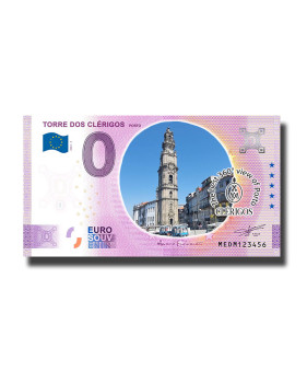 0 Euro Souvenir Banknote Torre Dos Clerigos - Porto Colour Portugal MEDM 2023-3