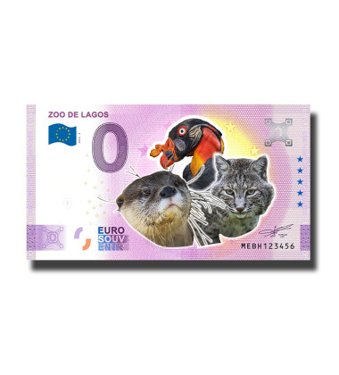 0 Euro Souvenir Banknote Zoo De Lagos Colour Portugal MEBH 2023-3