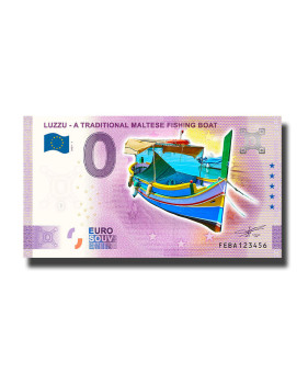 0 Euro Souvenir Banknote Luzzu - Maltese Fishing Boat Colour Malta FEBA 2023-1