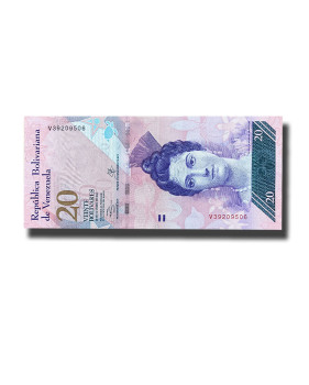 2013 Venezuela 20 Bolivares Banknote Uncirculated