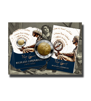 2023 Malta Birth of Nicolaus Copernicus 2 Euro Coin Card