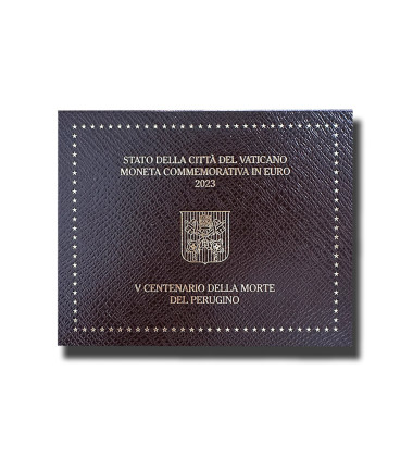 2 Euro Coloured Coin Card 2023 Vatican V Centenary Death of Perugino