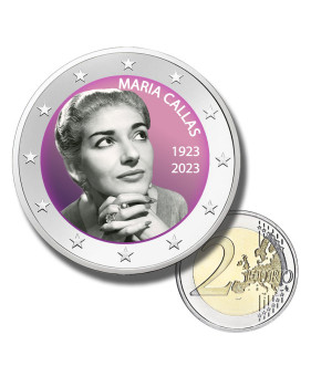 2 Euro Coloured Coin Maria Callas