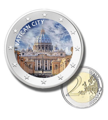 2 Euro Coloured Coin Vatican City - Italy