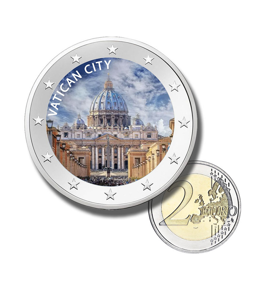 2 Euro Coloured Coin Vatican City - Italy