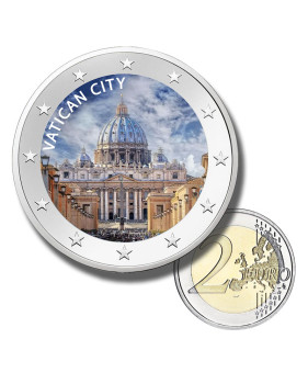 2 Euro Coloured Coin Vatican City - Italy