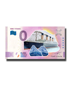 0 Euro Souvenir Banknote RMS Titanic Colour Ireland TEAP 2023-2