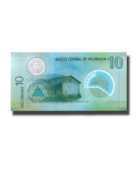 2007 Nicaragua Republic 10 Cordobas Polymer Banknote Uncirculated