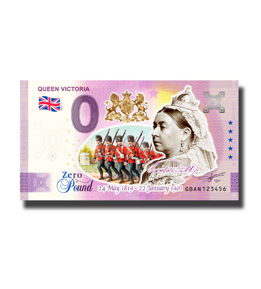 0 Pound Souvenir Banknote Queen Victoria Colour United Kingdom GBAN 2022-1