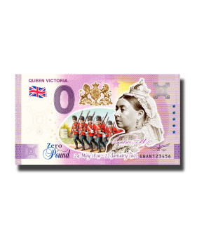 0 Pound Souvenir Banknote Queen Victoria Colour United Kingdom GBAN 2022-1