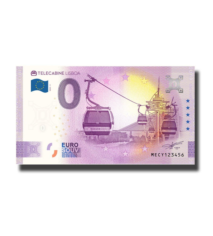 0 Euro Souvenir Banknote Telecabine Lisboa Portugal MECY 2023-3