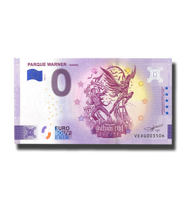 0 Euro Souvenir Banknote Park Warner Madrid - Set of 3 Spain VEAG 2023-4,5,6