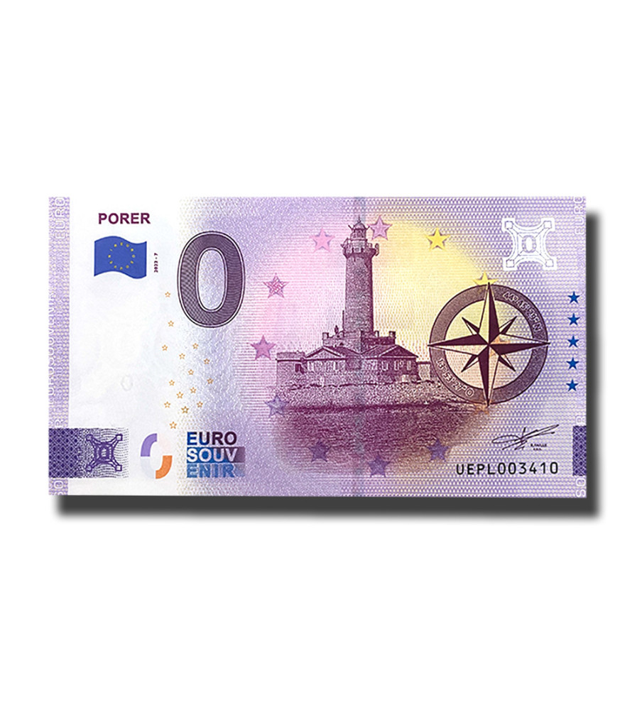 0 Euro Souvenir Banknote Porer France UEPL 2022-7