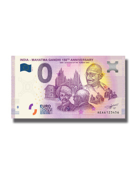 0 Euro Souvenir Banknote India - Mahatma Gandhi 150Th Anniversary 1868-2019 Tale Of The Turban 1893
