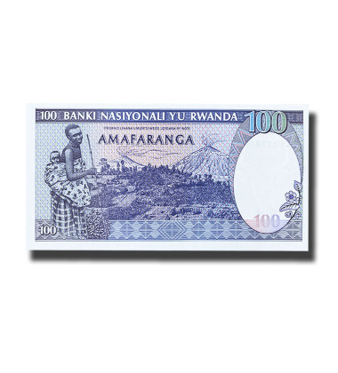 1989 Rwanda 100 Francs Banknote Uncirculated