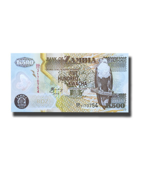 2005 Zambia 500 Kwacha Polymer Banknote Uncirculated