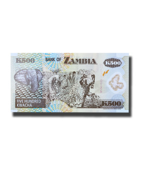 2005 Zambia 500 Kwacha Polymer Banknote Uncirculated