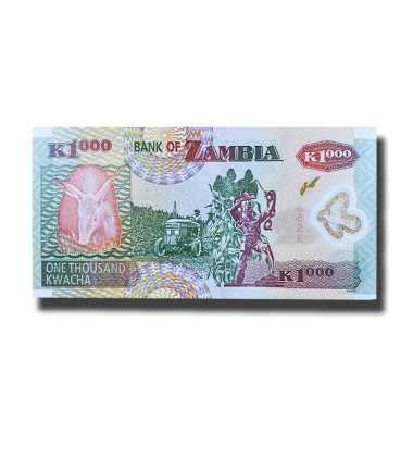 2008 Zambia 1000 Kwacha Polymer Banknote Uncirculated