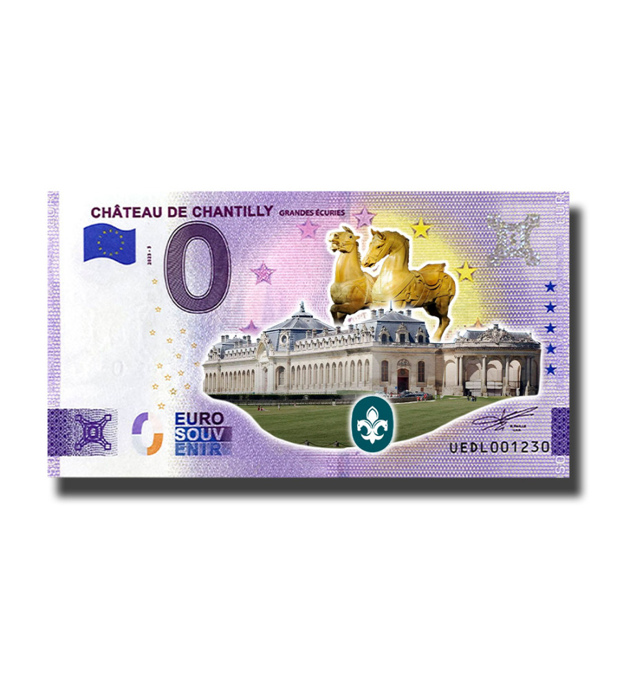 Euro Souvenir Banknote Chateau De Chantilly Colour France Uedl