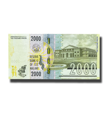 2016 Malawi 2000 Kwacha Banknote Reverend John Chilembwe Uncirculated