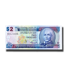 2007 Barbados 2 Dollars Banknote John Redman Bovell Uncirculated