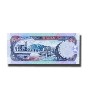 2007 Barbados 2 Dollars Banknote John Redman Bovell Uncirculated