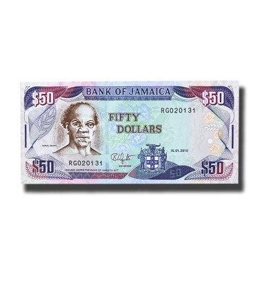 2010 Jamaica 50 Dollars Banknote Uncirculated