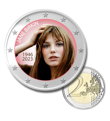 2 Euro Coloured Coin Jane Birkin