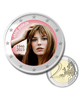 2 Euro Coloured Coin Jane Birkin