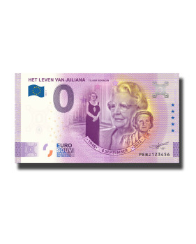 0 Euro Souvenir Banknote Het Leven Van Juliana 75 Jaar Koningin Netherlands PEBJ 2023-5