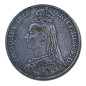 1889 British Silver Crown 5 Shillings Victoria Coin
