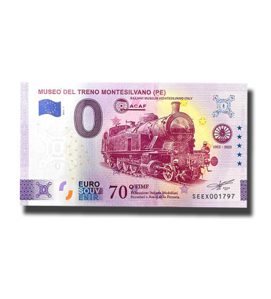 0 Euro Souvenir Banknote Museo Del Treno Montesilvano (PE) Italy SEEX 2023-1
