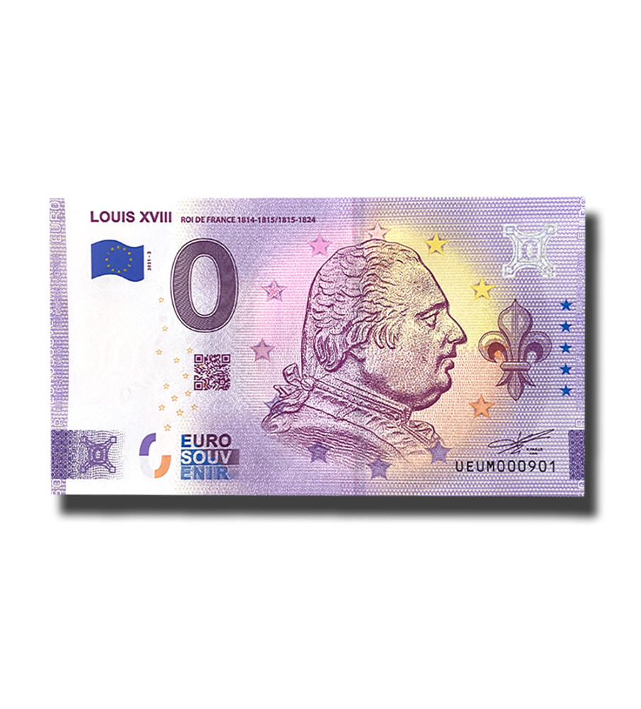 0 Euro Souvenir Banknote Louis XVIII France UEUM 2021-3