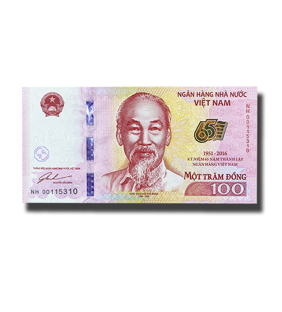 2016 Vietnam 100 Dong Banknote Ho Chi Minh Uncirculated