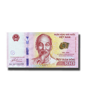 2016 Vietnam 100 Dong Banknote Ho Chi Minh Uncirculated