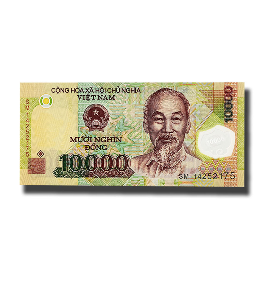 2020 Vietnam 10000 Dong Polymer Banknote Ho Chi Minh Uncirculated