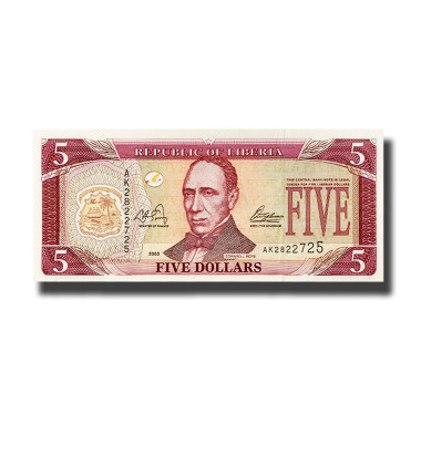 2003 Liberia 5 Dollars Banknote Edward J. Roye Uncirculated