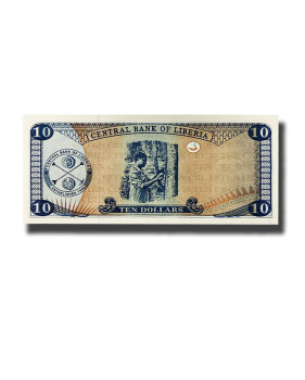 2011 Liberia 10 Dollars Banknote Uncirculated