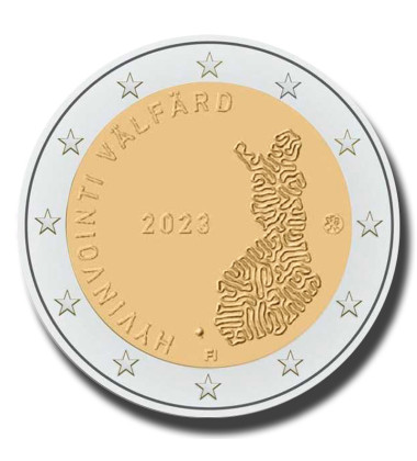 2023 Finland Hyvinvointi Valfard - Social and Health Services 2 Euro Coin