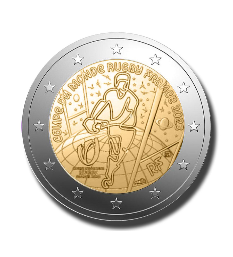 2023 France World Cup Rugby 2 Euro Coin