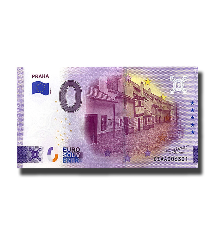 0 Euro Souvenir Banknote Praha Czech Republic CZAA 2022-4