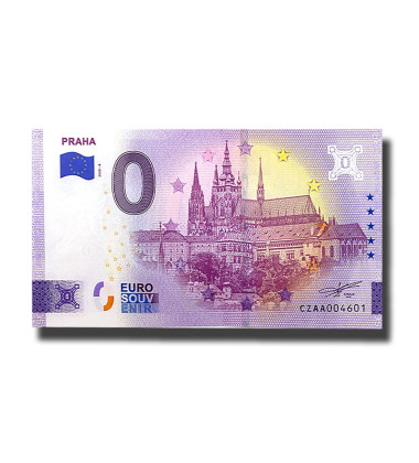 0 Euro Souvenir Banknote Praha Czech Republic CZAA 2022-6