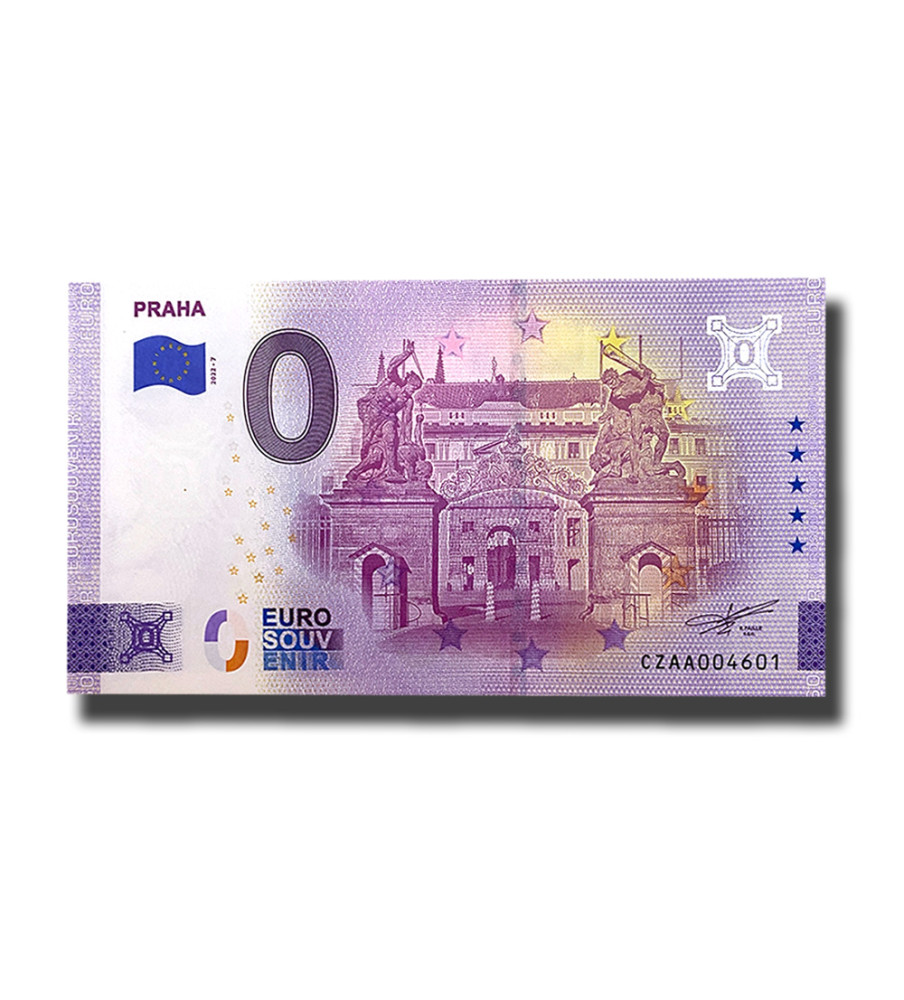 0 Euro Souvenir Banknote Praha Czech Republic CZAA 2022-7